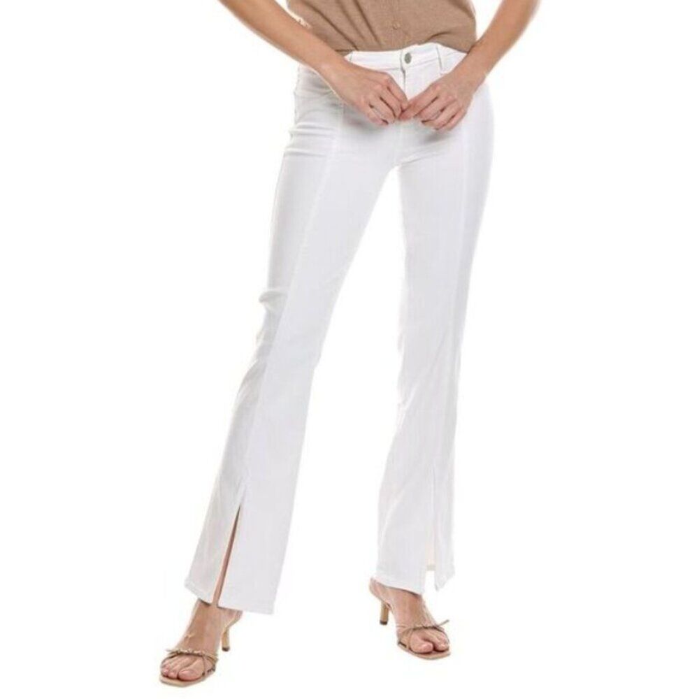 7 For All Mankind Women's Jeans Kimmie Straight Leg Mid Rise Jeans White size 23